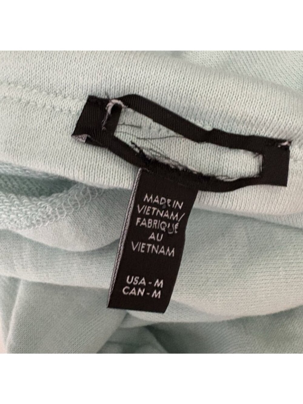 Eileen Fisher Women M Pool Blue Garment-Dyed Terry Funnel Neck Top NWOT - Picture 9 of 9